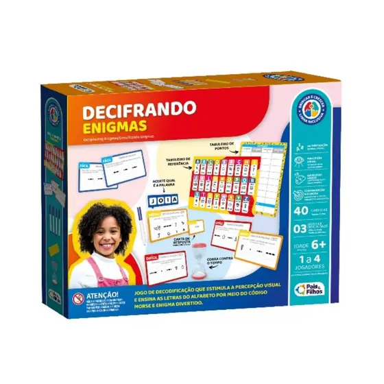 Jogo Infantil Decifrando Enigmas 6+ anos Pais e Filhos - 792406-1
