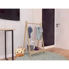 Arara Infantil Montessoriana Madeira Pinus Cabideiro Roupas Criança Organizador Quarto Baby Decoração