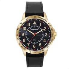 Relógio Masculino Mondaine Casual Couro Preto 99666GPMVDH2