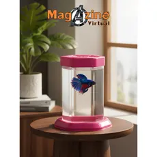 Aquario Para Peixe Betta C/ Tampa Acrilico Beteira