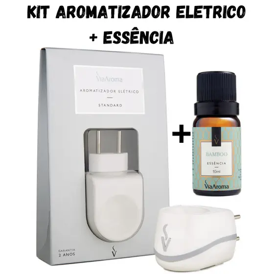 KIT AROMATIZADOR ELÉTRICO STANDARD VIA AROMA + ESSÊNCIA - Bivolt