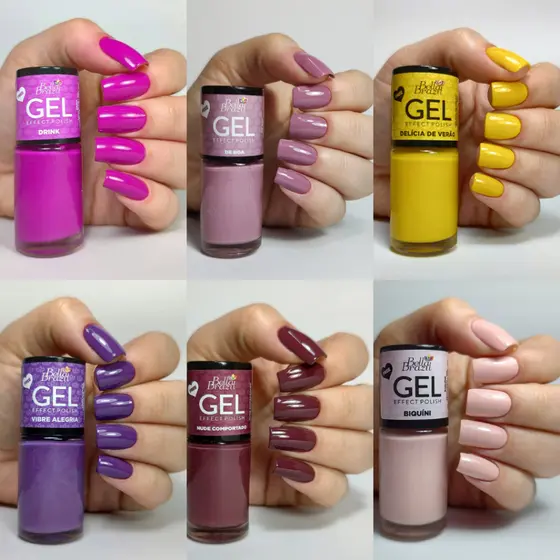 Esmalte Bella Brazil EFEITO GEL *Seca Sem Cabine* 9ml