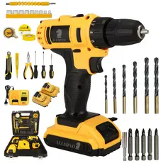 Parafusadeira 450W 25V 2 Baterias Kit De Ferramentas E Maleta Kit Parafusadeira Profissional