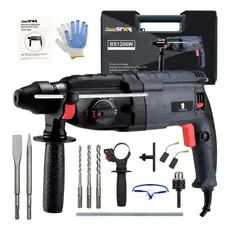 Martelete Furadeira de Impacto Rotativo 5kg Rompedor Demolidor Perfurador 1200w Com Acessorios