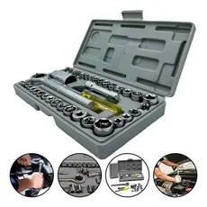 Jogo de Chave Catraca 40 Peças com Soquetes e Cachimbo – Kit Profissional Completo