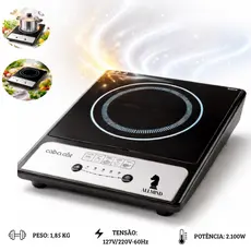 Fogão Cooktop de Indução 2100W Portátil 1 Boca – Alta Potência e Aquecimento Instantâneo