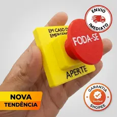 Botão Do F*da-se Anti Stress Fidget Toy C/ Switch Mecânico Teclado Gamer Click Alto Chaveiro Premium Ansiedade dia pais