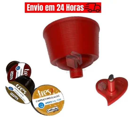 Adaptador de Cápsulas Três corações para Maquina Dolce gusto cappuccino