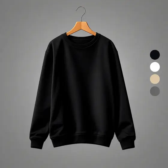 Moletom Gola Redonda Blusa De Frio Básico Careca Casaco  Flanelado Unissex Liso Algodão Envio Imediato - WK WORLD