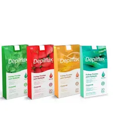 20 Folhas Prontas De Cera Depilatória Corporal Depilflax