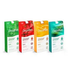 24 Folhas Prontas De Cera Depilatória Facial Depilflax