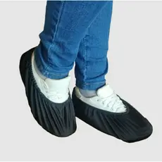 Propé reutilizável de tecido, sapatilha de tecido, kit com 3 pares , Preto, Azul ou preto com solado jeans.