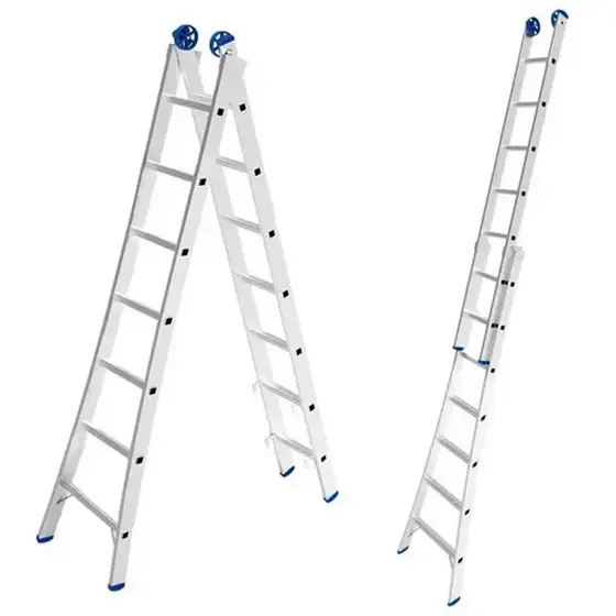 Escada de Alumínio Extensiva 2 x 7 Degraus 2.25 x 3.65 Metros EVALD