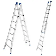 Escada de Alumínio Extensiva 2 x 7 Degraus 2.25 x 3.65 Metros EVALD