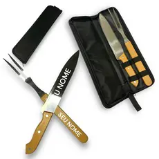 Kit Churrasco 2 Peças Personalizadas Logo Time Nome Empresa