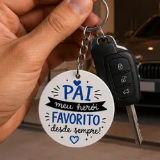 Chaveiro Personalizado para Dia Dos Pais – Presente Lembrancinha Criativo para os Pais