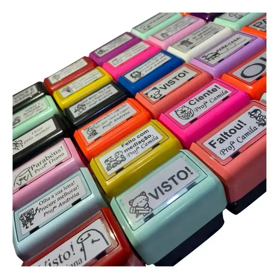 Kit 4 Carimbos Personalizados Para Professores Automáticos
