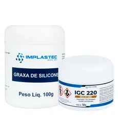 Kit Graxa Silicone 100g Para Pino Da Pinça Freio E Graxa De Cobre 50g - Implastec
