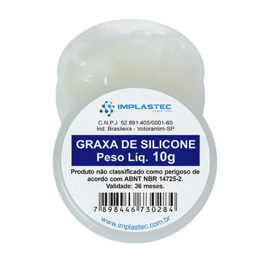 Graxa de Silicone Dielétrica Pote 10g Implastec