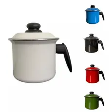 Leiteira Esmaltada Com Tampa 1,8L Ágata Metallouça