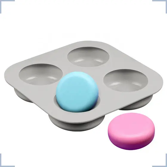 Molde Sabonete Artesanal Silicone Circular - "LNATURAL"