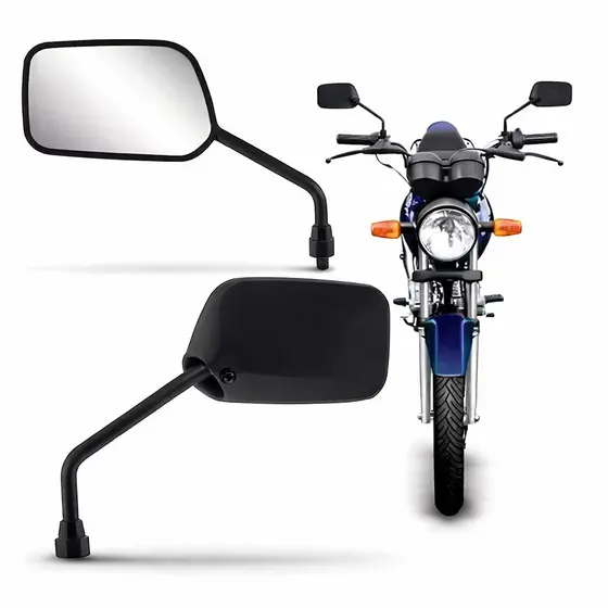 Par Retrovisor Espelho Modelo do Original quadrado Titan Fan 125/150