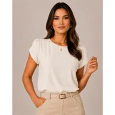 Blusa Blusinha Social Trabalho Feminina Elegante Alfaiataria Duna