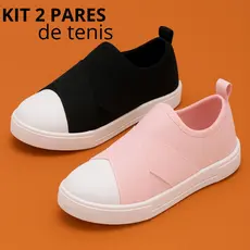 Kit 2 Pares Tênis Infantil Feminino Calce Facil Escolar Menina Vários Modelos Promoção Original Casagrandeemborrachados