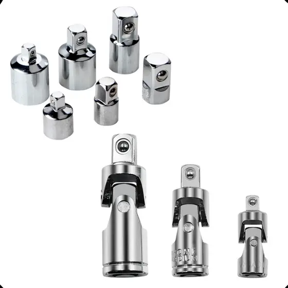 Jogo Adaptadores Juntas Soquete Universal Articulado 9 Unds