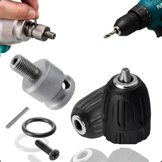 Kit Mandril Rápido 1/2 13mm + Adaptador De Impacto Anel