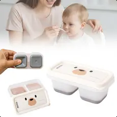 PORTA PAPINHA DUPLO ARMAZENAR BEBÊ CREME URSINHO 150ML BPA
