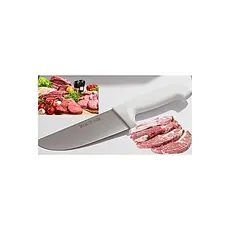 Faca Açougueiro Churrasco Cozinha Carne Aço Inox Cabo Branco 13x27