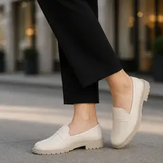 Mocassim Feminino Sapatilha Oxford Tratorado Estilo Loafer Confortável Leve Moda Elegante Social