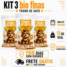 Kit 3 Areias Biodegradável Bio Fina