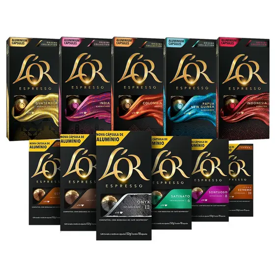 Café Lór Espresso Cápsulas Alumínio (10 cápsulas L'or)