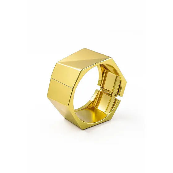 Bracelete Detalhe Geométrico Banhado em Ouro 18K | Feminino | Antialérgico | Semijoia | LABRILHO Joias