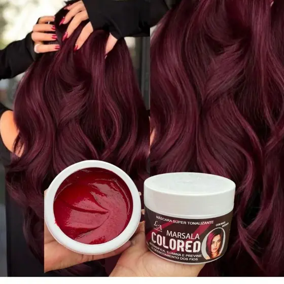 Tonalizante Marsala 300G Sem Amônia Resultado 100% Natural Máscara Tonalizante L&A Envio Imediato