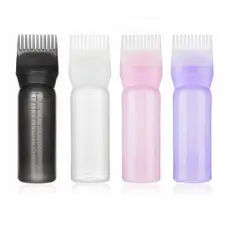 Frasco Pente Aplicador De Tinta De Cabelo, Óleo Capilar, Hidratantes - Com Pente Aplicador