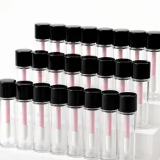 Kit 50/40/30/20/10  Mini Frasco de Gloss Batom Retoque Refil Embalagem Tubet Cosmético Brilho Labial