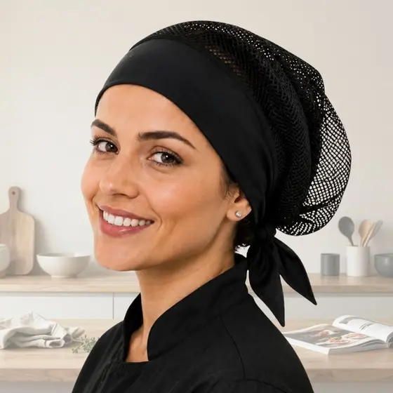 Touca Tela Lavável Ajustável Confortável Higiene Segurança Uniforme Cozinha Restaurante Pizzaria Fast Food Food Truck