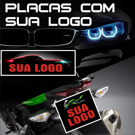 Tampa Personalizada / PLACA  Personalizada para REVENDAS E ESTÉTICA garagens concessionarias multimarcas