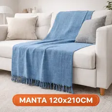 Manta Sofá Casal Gigante 2.10 x 1.20 Decorativa Algodão Capa Protetora  Elegante