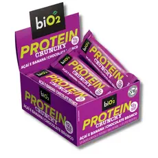 biO2 Protein Crunchy Vegana Natural Caixa com 9 de 50g BiO2