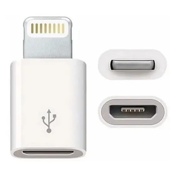 1x Adaptador Conversor OTG Micro Usb V8 Para Lightning iphone Cor Enviada Aleatoriamente