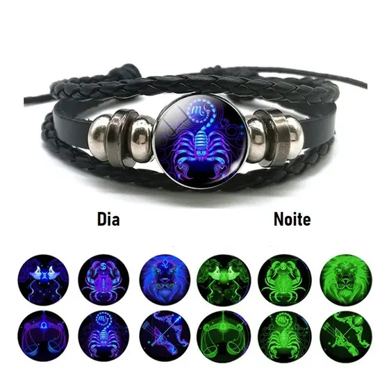 Braceletes Unissex Signos que Brilham no Escuro - Astrologia/Horóscopo