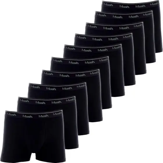 Kit 10 Cuecas Boxer Mash Algodão Box Confortável Cueca Masculina Cós Elástico Original
