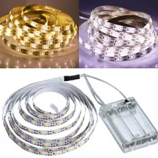 Fita De Led Fio Led De Pilha Autocolante 2m 120 LEDs Cordão Decoração Casa Tv Móvel