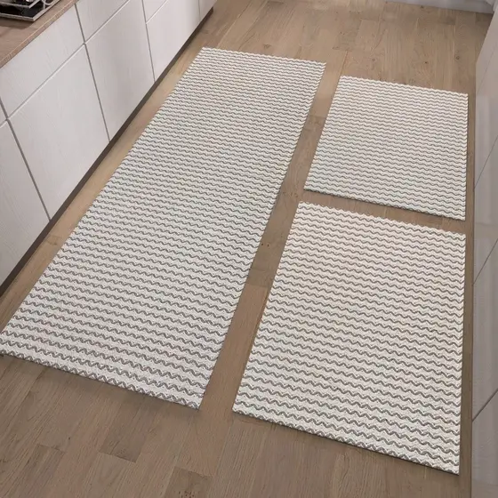 Kit Jogo De Passadeiras 3 Peças Sendo  Em 100%Algodão - Sala Quarto Cozinha Banheiro