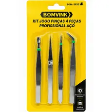Jogo de Pinças de Precisão 4 Peças