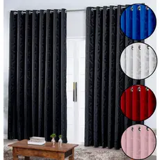 Cortina Jacquard 2 00mts X 1 30mts Cozinha Sala e Quarto Corta Luz Tecido Grosso para Dia a Dia